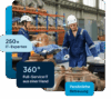 zwei Personen die in der Produktion eines Industrieunternehmens arbeiten