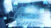 Digitale Cloud Grafik mit Backup Symbolen und technischen Verbindungslinien