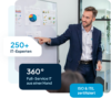 Mahr EDV Mitarbeiter präsentiert Auswertungen und Diagramme zu IT Beratung und Strategie an einem Whiteboard
