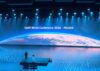Bühne der UniFi World Conference 2026 in München auf der ein Mann eine Rede hält