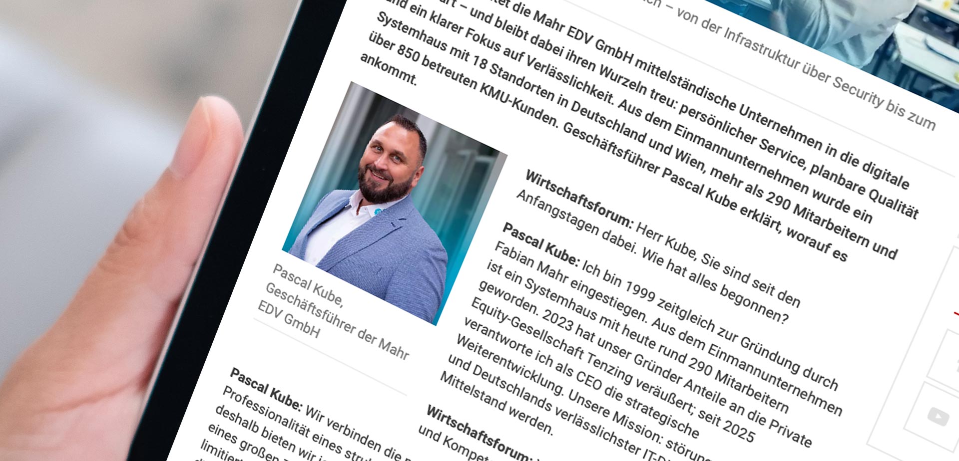 Pascal Kube im Interview - Wirtschaftsforum